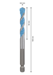 Mata Bor Konstruksi Multi Bosch EXPERT HEX-9 8 x 100 mm.