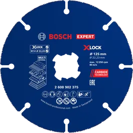 Cakram pemotong Bosch EXPERT Carbide Multi Wheel X-LOCK 125 mm.