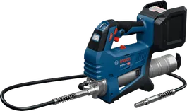 GFP 18V-10 Pistol gemuk nirkabel Bosch GFP 18V-10 dengan selang terpasang.