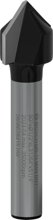 Mata Router Bosch PRO V-Groove 90° 1/2 inci shank 1/4 inci.
