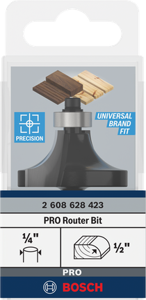 Mata router Bosch PRO membulatkan shank R 1/2″ 1/4″.