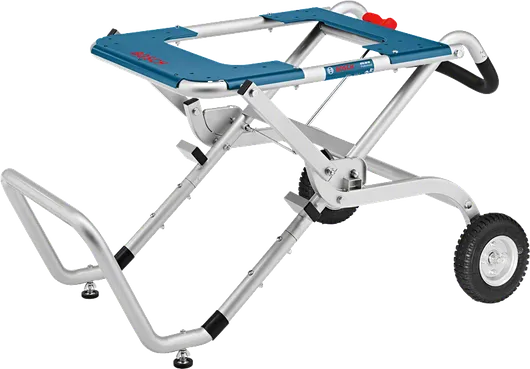 Bosch GTA 60 W, dudukan gergaji mobil beroda.