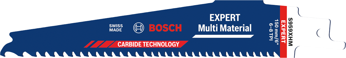 Mata pisau Bosch EXPERT Multi Material S959XHM dengan gigi karbida.