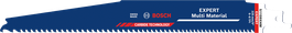 Mata pisau Bosch EXPERT Multi Material S1159XHM dengan gigi progresif.