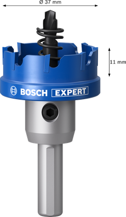 Gergaji Lubang Lembaran Logam Bosch EXPERT 37 mm untuk pemotongan logam.