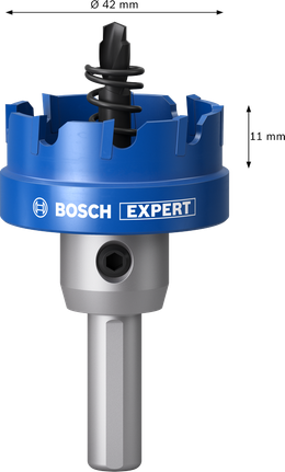 Gergaji lubang arbor Bosch EXPERT Sheet Metal, diameter 42 mm.
