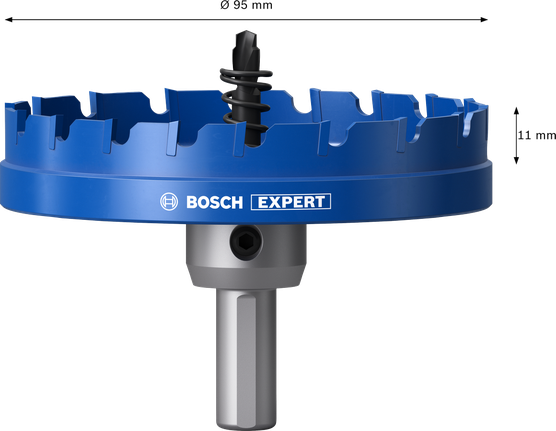Gergaji Lubang Bersudut Lembaran Logam Bosch EXPERT 95 x 5 mm.