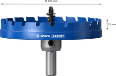 Gergaji Lubang Logam Bosch EXPERT 120 mm untuk logam.