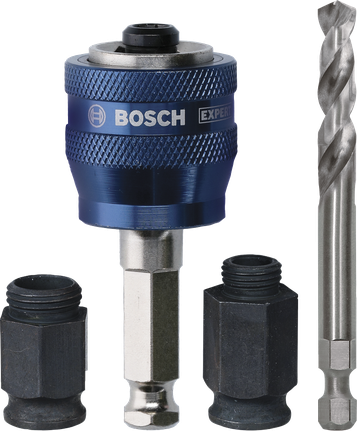 Bosch EXPERT Power Change Plus Converting Set dengan tangkai heksagonal.