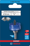 Gergaji lubang arbor Bosch EXPERT 50 mm untuk lembaran logam.