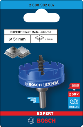Gergaji lubang arbored lembaran logam Bosch 51 mm.