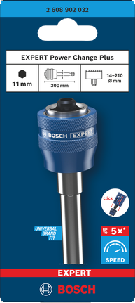 Bosch EXPERT Power Change Plus Hole Saw Arbor Extension Bar 300 mm.