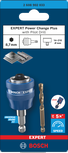 Arbor Bosch EXPERT Power Change Plus dengan mata bor pemandu.