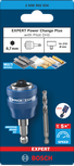 Arbor Bosch EXPERT Power Change Plus dengan mata bor pemandu untuk penggunaan multi-material.
