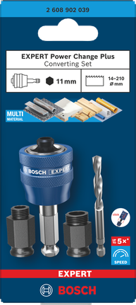 Bosch EXPERT Power Change Plus Converting Set, tangkai segi enam 11 mm.