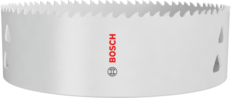 Gergaji Lubang Berulir Multi Material Bosch 140x40 mm untuk pemotongan.