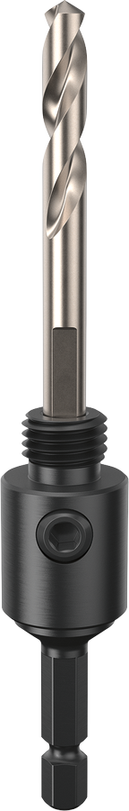 Arbor dan mata bor pilot Bosch untuk gergaji lubang 14-30 mm.