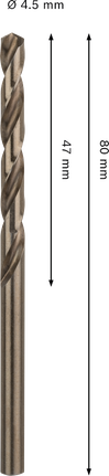 Mata bor putar Bosch PRO HSS-Co 4,5x47x80 mm.
