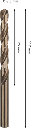 Mata bor putar Bosch PRO HSS-Co 8,5x75x117 mm.