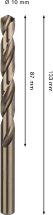 Mata bor putar Bosch PRO HSS-Co, diameter 10 mm.