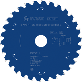 Mata pisau gergaji bundar tanpa kabel Bosch EXPERT Stainless Steel, 136 mm.