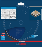Mata pisau gergaji bundar Bosch EXPERT untuk panel laminasi, ukuran 165 mm.