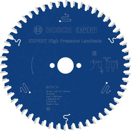 Mata pisau gergaji bundar laminasi tekanan tinggi Bosch EXPERT.