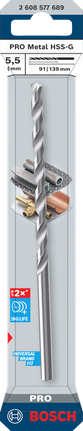 Mata bor Bosch PRO Metal HSS-G 5,5×91×139 mm.