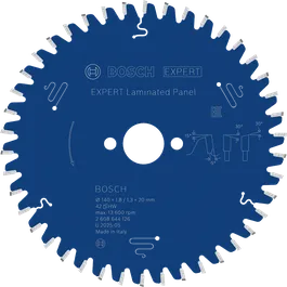 Mata pisau gergaji Bosch Expert Laminated Panel untuk material laminasi.