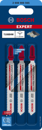 Mata gergaji jigsaw Bosch EXPERT Carbon Fibre Clean T108BHM isi 3 buah.