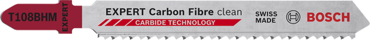 Mata gergaji ukir Bosch EXPERT Carbon Fiber dengan gigi karbida.