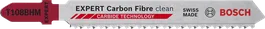 Mata gergaji ukir Bosch EXPERT Carbon Fiber dengan gigi karbida.
