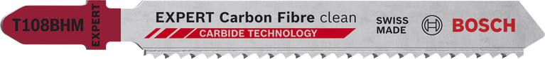 Mata gergaji ukir Bosch EXPERT Carbon Fiber dengan gigi karbida.
