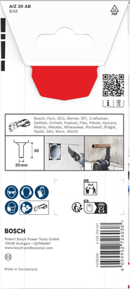Pisau pemotong multi material Bosch AIZ 20 AB 20×30 mm.