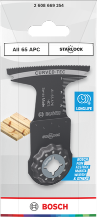 Mata pisau pemotong kayu Bosch Starlock AII 65 APC 65×40 mm.