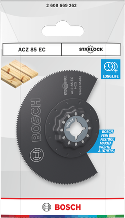 Pisau pemotong kayu Bosch Starlock 85 mm.