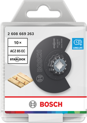 Mata pisau pemotong kayu Bosch Starlock 85 mm 10 pcs.