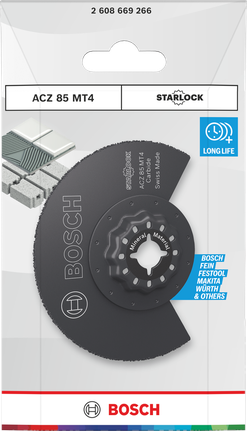 Pisau pemotong mineral Bosch Starlock 85 mm.