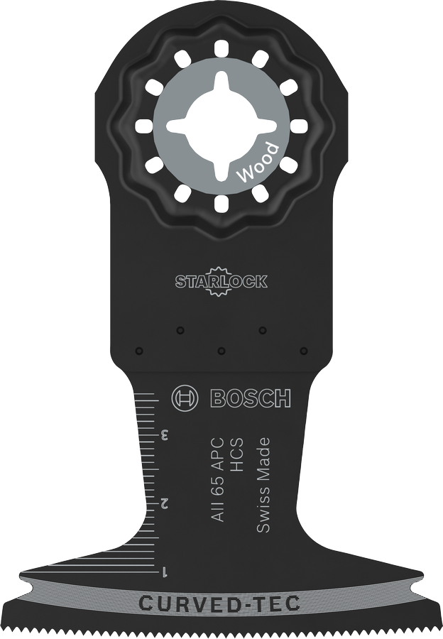 Pisau Pemotong Kayu Bosch AII 65 APC untuk Starlock, lebar 65 mm.
