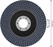 Bosch X451 Flap Disc 115 mm G80 roda abrasif.