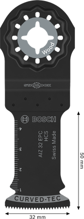 Mata pisau pemotong kayu Bosch Starlock AIZ 32 EPC, 32x50 mm.
