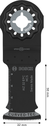 Mata pisau pemotong kayu Bosch Starlock AIZ 32 EPC, 32x50 mm.