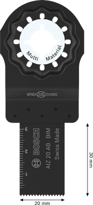 Pisau Pemotong Multi Material Bosch AIZ 20 AB, 20x30 mm.