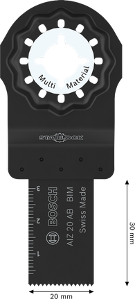 Pisau Pemotong Multi Material Bosch AIZ 20 AB, 20x30 mm.