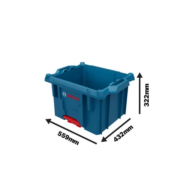 Bosch L-BOXX Contractor Crate, wadah pembawa yang dapat ditumpuk.