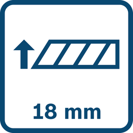 Ukuran mata pisau 18 mm