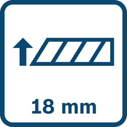 Ukuran mata pisau 18 mm.