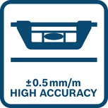 Akurasi tinggi 0,5 mm.