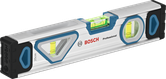 Level kotak magnetik Bosch 25 cm dengan bodi aluminium.