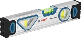 Level kotak magnetik Bosch 25 cm dengan bodi aluminium.